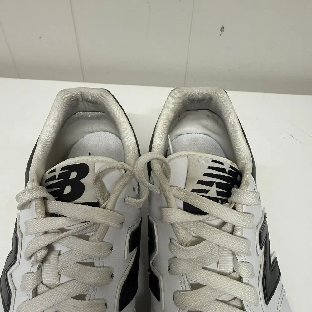 New Balance 480 White Black Leather Low BB480LBK Sneaker Men 9.5 Women 11 GUC*